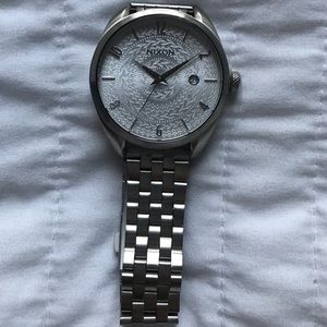 Nixon Silver Watch with White Face